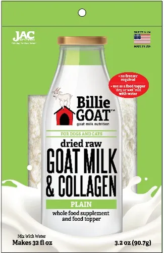 1ea 3.2oz JAC Dried Goat Milk & Collagen Plain Topper - Health/First Aid